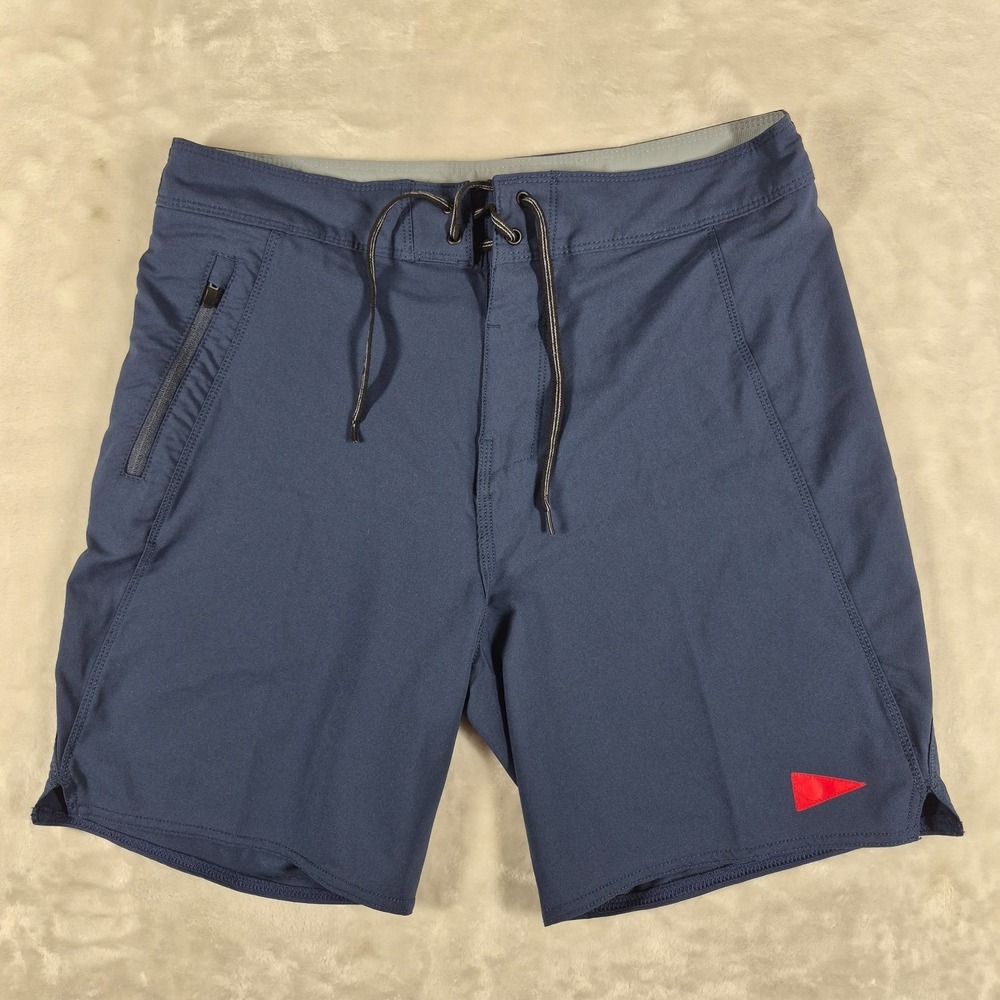Florence Marine X Board Shorts Men's 28 Blue Surf Beach Pool Swim Trunks Hybrid